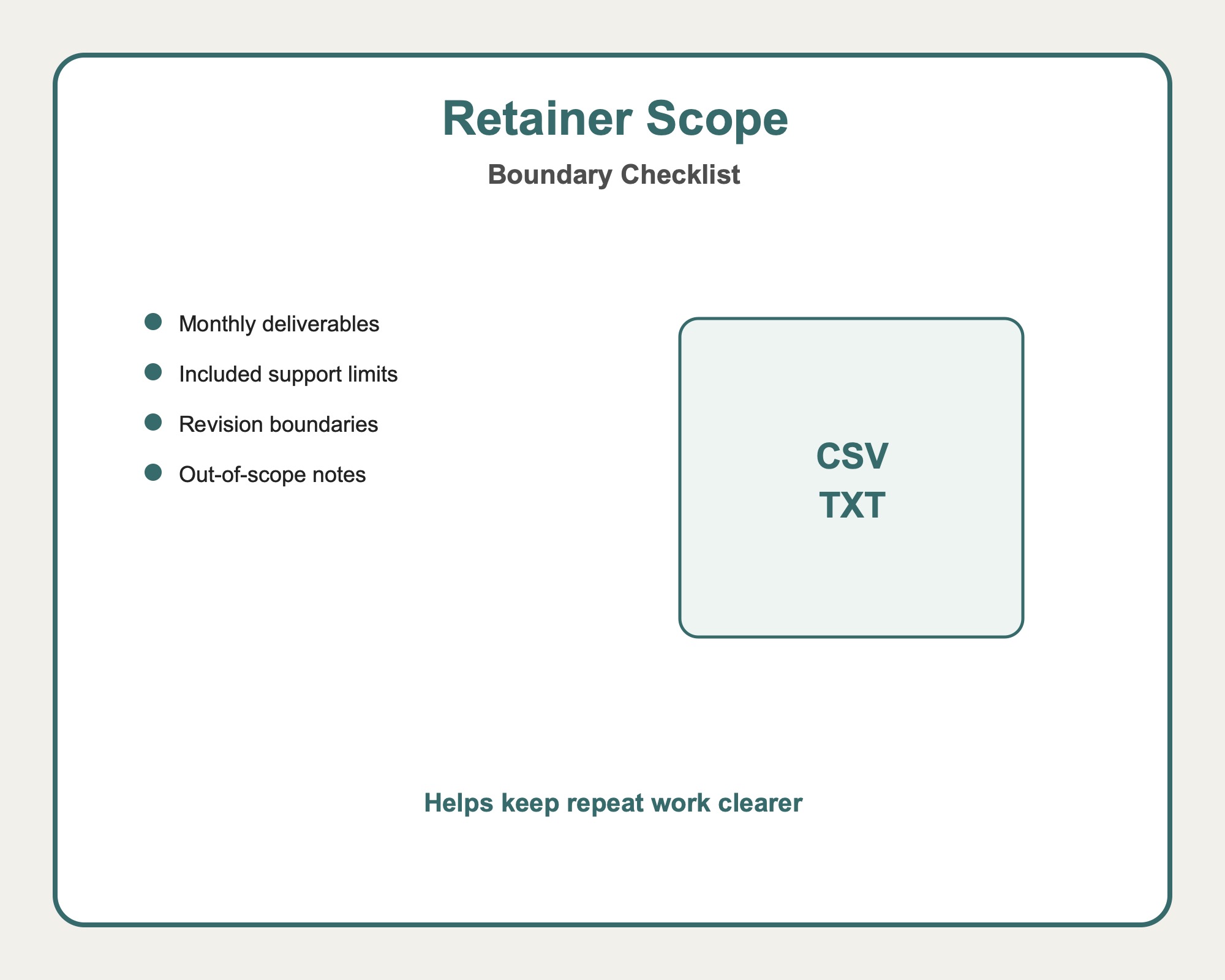 Retainer scope worksheet preview
